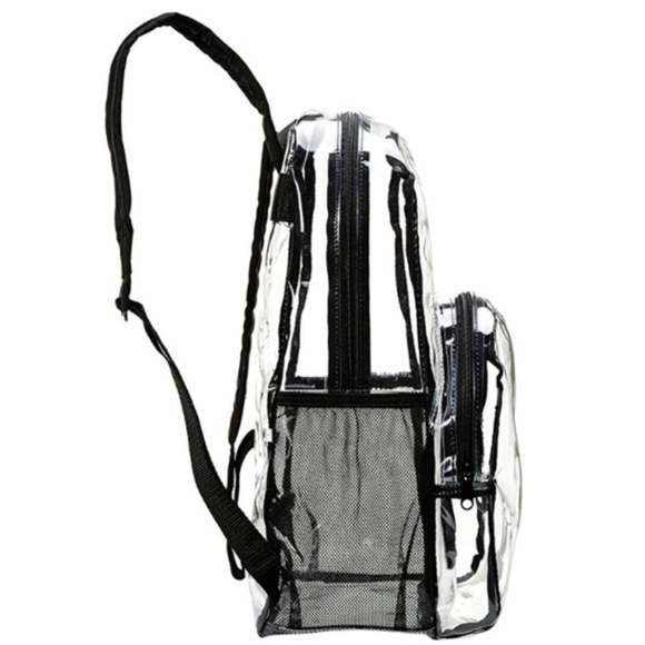 Mens "Damon" Clear School Backpack - Picture 5 of 7